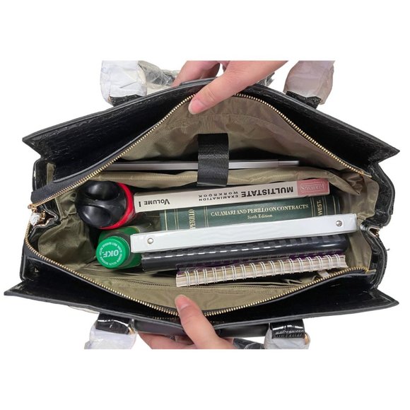 JKM and Company BARCELONA Python Rolling Laptop Bag Briefcase Tote or Travel Bag - Picture 5 of 7